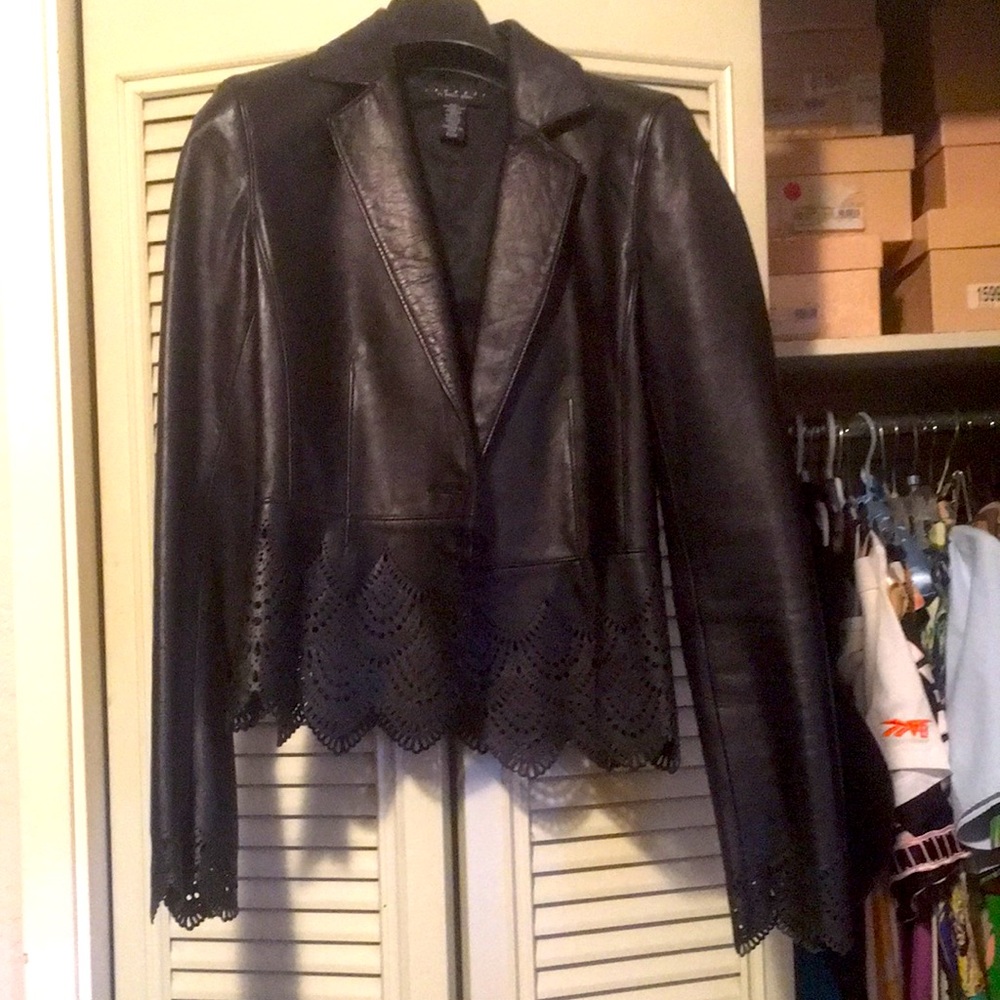leather jacket by laundry by shelli Segal